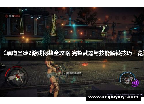 《黑道圣徒2游戏秘籍全攻略 完整武器与技能解锁技巧一览》